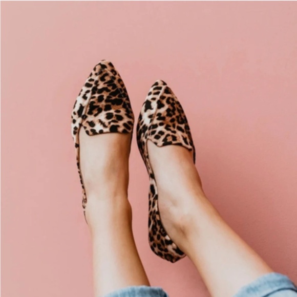 Leopard Print Flat Roll Up Shoes Compact Rollasole Travel Friendly Slip On - Picture 2 of 3